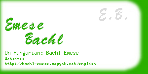 emese bachl business card